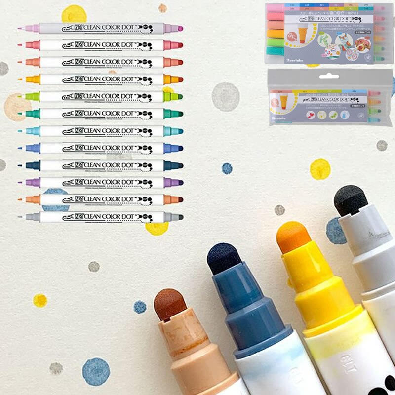 Kuretake ZIG Clean Color Dot Double-Sided Marker – StationeryMore