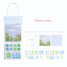 Load image into Gallery viewer, 2 in 1 Floral Sticker and Notes Pack
