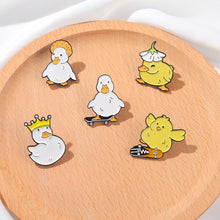 Load image into Gallery viewer, 5 Pcs Cute Little Duck Enamel Pin Set
