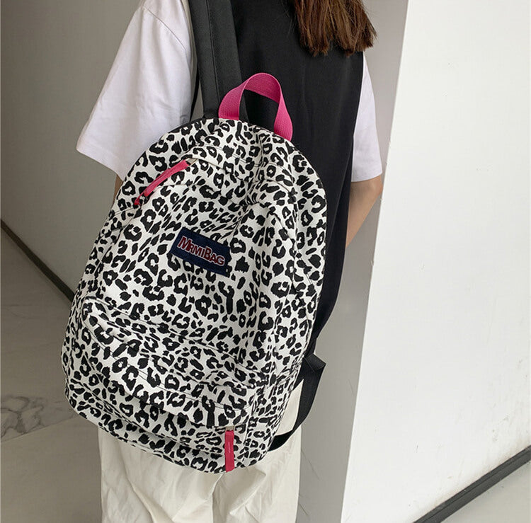 Leopard & Cow Print School Backpack Bag – StationeryMore