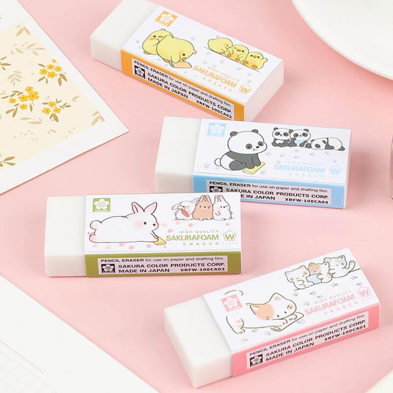 Sakura Foam Eraser Animal Set, Limited Edition