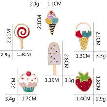 Load image into Gallery viewer, 6 Pcs Summer Ice Cream Brooch Pin Set
