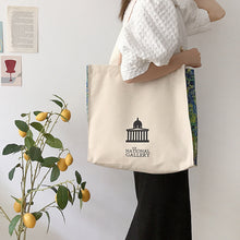 Load image into Gallery viewer, Famous Paintings Canvas Tote Bag
