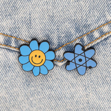 Load image into Gallery viewer, 2 Pcs Korean Blue Sunflower Brooch Pin Set
