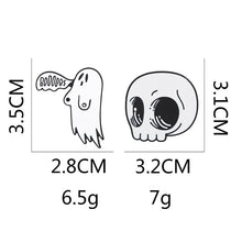 Load image into Gallery viewer, Halloween Skull Boo Brooch Pin Set
