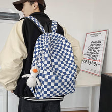 Load image into Gallery viewer, Simple Plaid Backpack for Student
