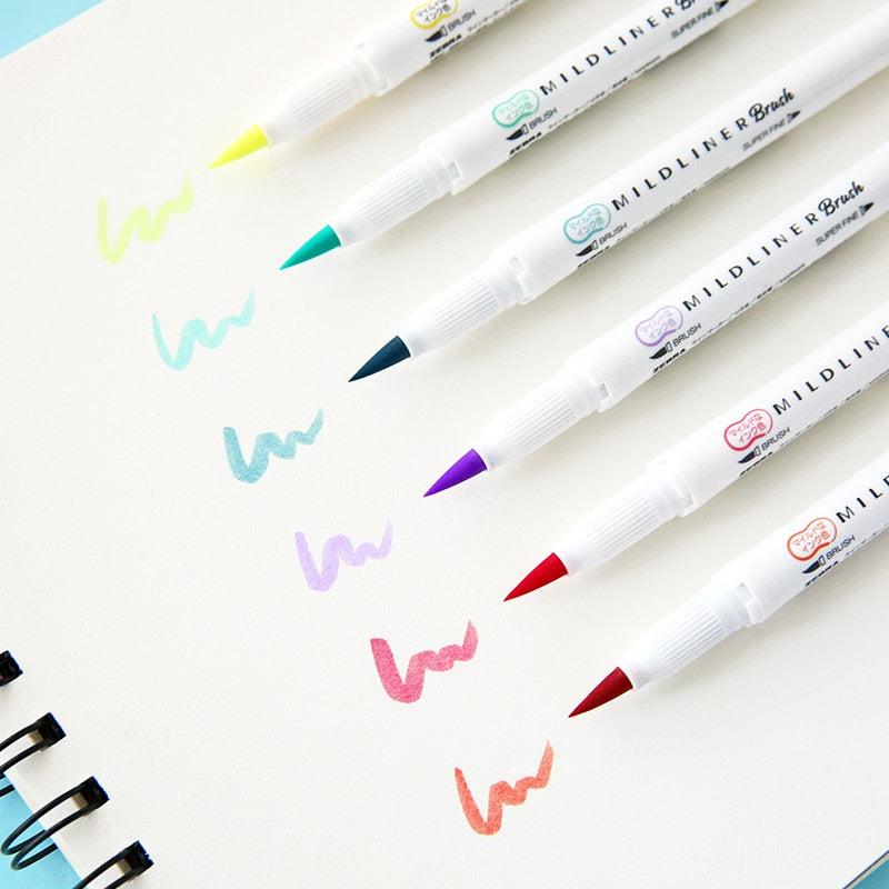 Zebra WFT8 MildLiner Brush Pen – StationeryMore