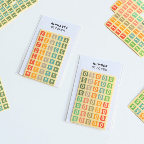 Basic Alphabet and Number Sticker - Stationery & More