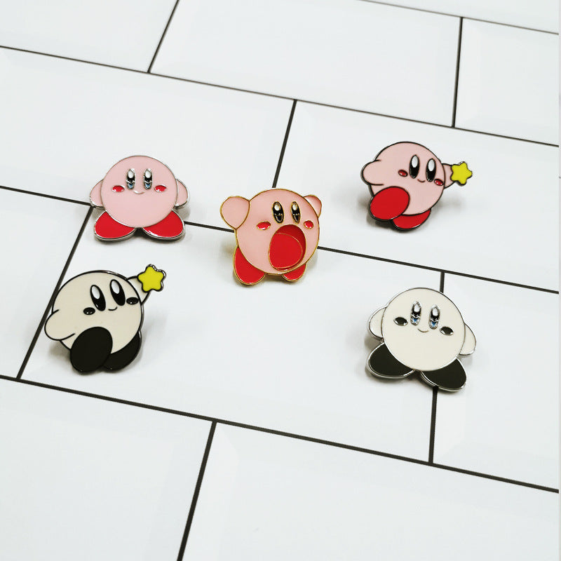 5 Pcs Cute Kirby Brooch Pin Set