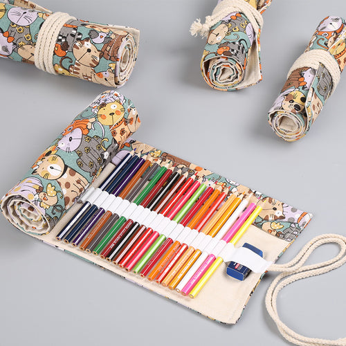 Cat Face Roll Up Pencil Case - Stationery & More