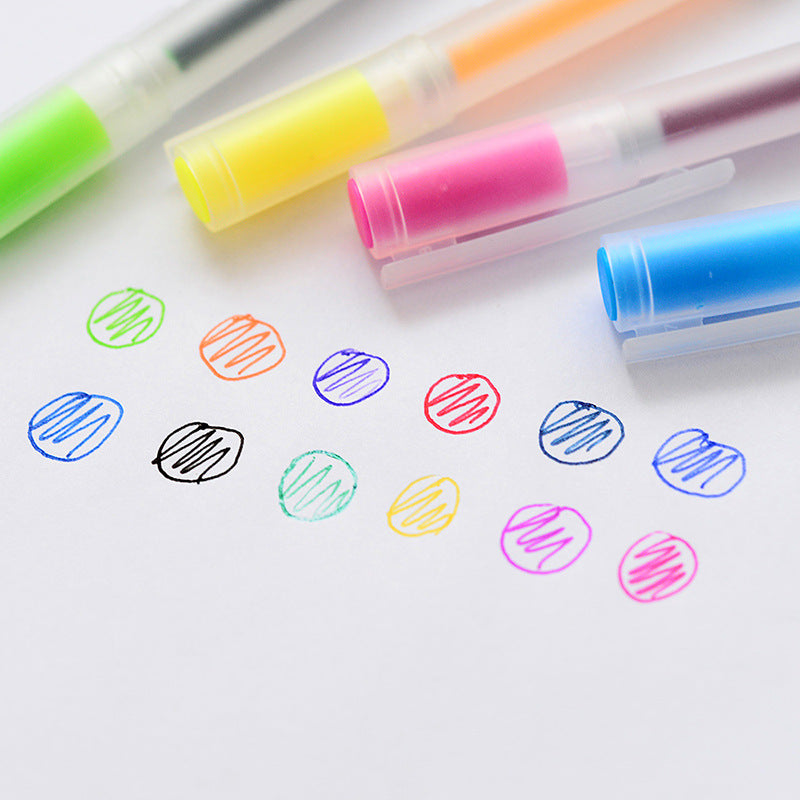 Muji Style Color Gel Pens (12 Pcs) – Pencil Box Factory