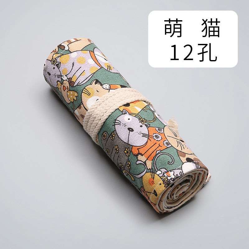 Cat Face Roll Up Pencil Case - Stationery & More