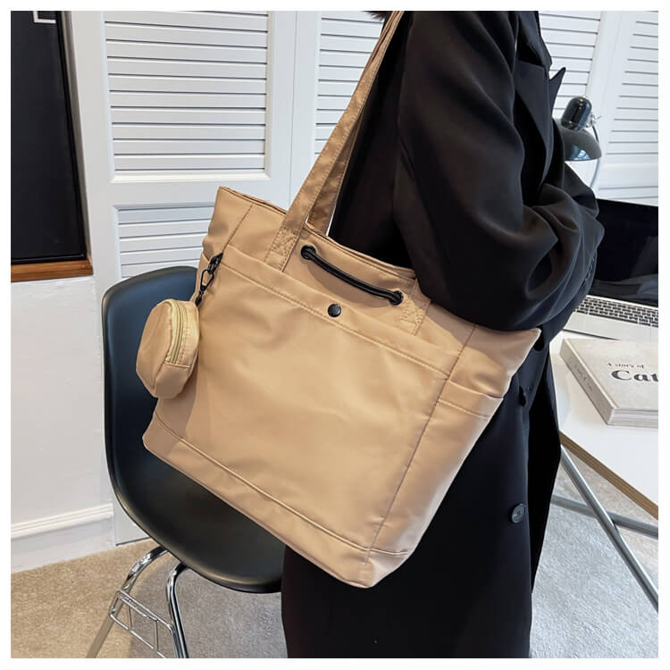 Nylon Simple Classic Shoulder Tote Bag