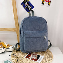 Load image into Gallery viewer, Corduroy Mini Shoulder Travel Backpack
