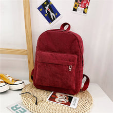 Load image into Gallery viewer, Corduroy Mini Shoulder Travel Backpack
