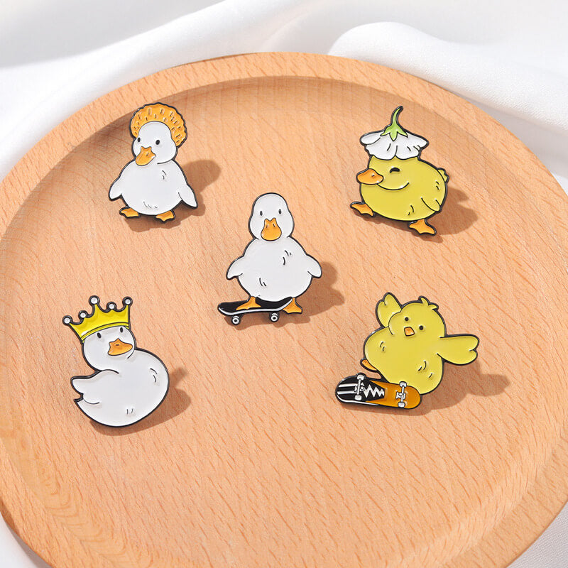 5 Pcs Cute Little Duck Enamel Pin Set