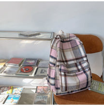 Load image into Gallery viewer, Cute Plaid Backpack for School
