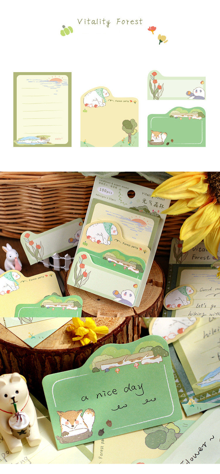 Cute Animal Sticky Memo Note - StationeryMore, Stationery, Journaling & Scrapbooking Supplies
