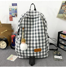 Load image into Gallery viewer, Fresh Plaid Cute Backpack for School Girl
