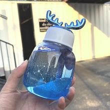 Load image into Gallery viewer, Kawaii 3D Antler Glass Water Bottle - 300ml

