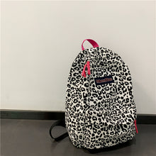 Load image into Gallery viewer, Leopard &amp; Cow Print School Backpack Bag
