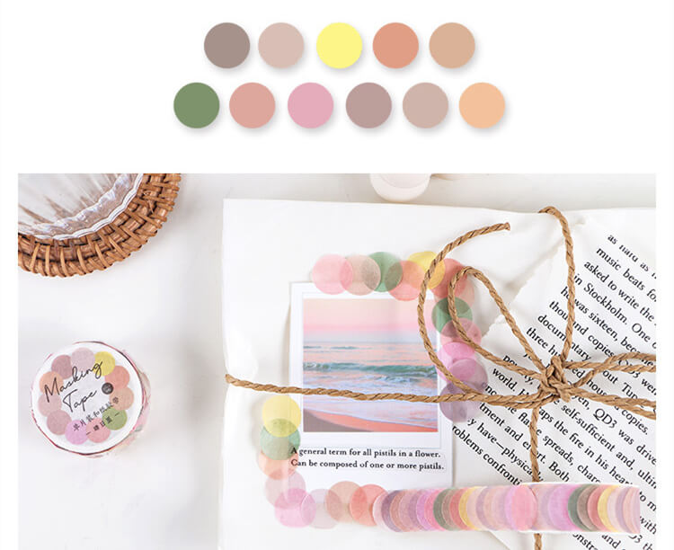 Mixed Color Round Washi Tape