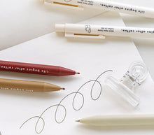 Load image into Gallery viewer, Muji Style Press Black Gel Ink Pen Set

