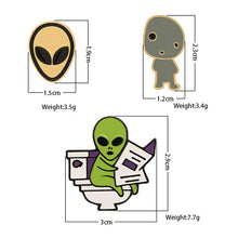 Load image into Gallery viewer, 3 Pcs Halloween Aliens Brooch Pin Set

