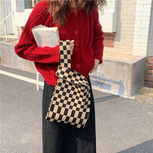 Load image into Gallery viewer, Contrast Color Knitting Shoulder Bag
