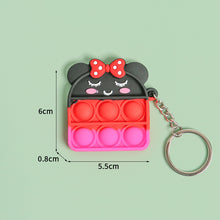 Load image into Gallery viewer, Mini Animals Popit Fidget Keychain
