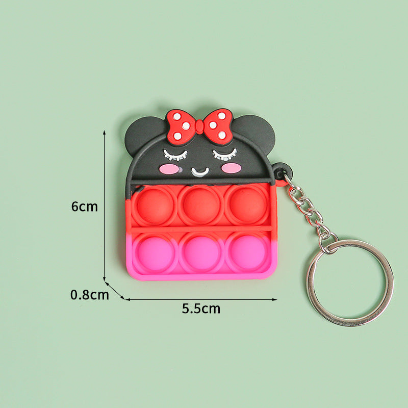 Mini Animals Popit Fidget Keychain