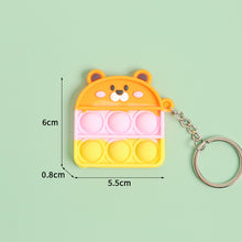 Load image into Gallery viewer, Mini Animals Popit Fidget Keychain
