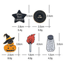 Load image into Gallery viewer, 5 Pcs Halloween Gothic Brooch Pin Set
