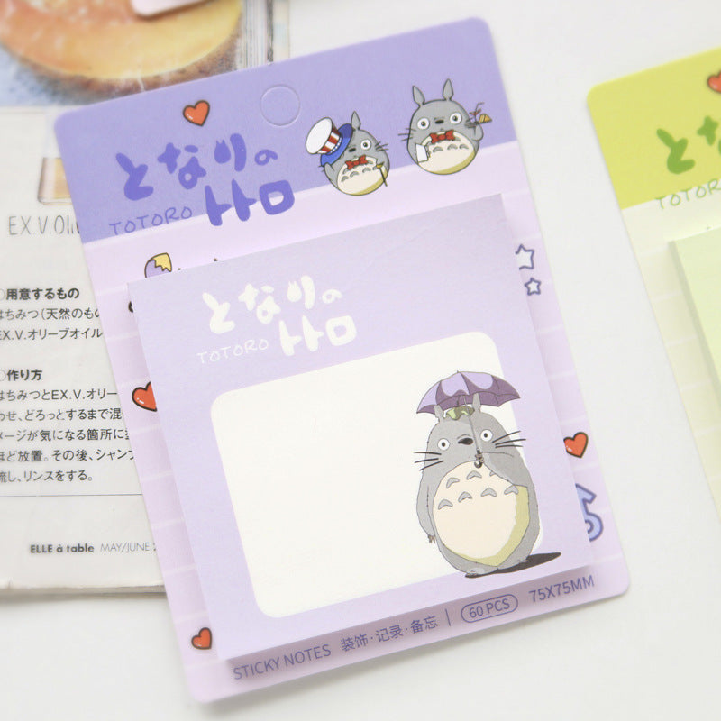 Kawaii Totoro Sticky Note, 4 Packs