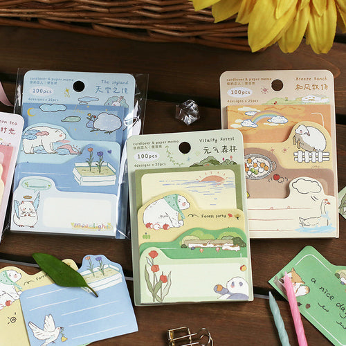 Cute Animal Sticky Memo Note - StationeryMore, Stationery, Journaling & Scrapbooking Supplies