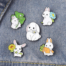 Load image into Gallery viewer, 5 Pcs Cute Bunny Brooch Pin Set
