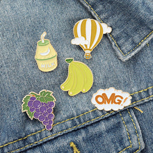 Load image into Gallery viewer, 5 Pcs Fruit Time Brooch Pin Set
