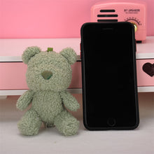 Load image into Gallery viewer, Pastel Teddy Bear Plush Keychain

