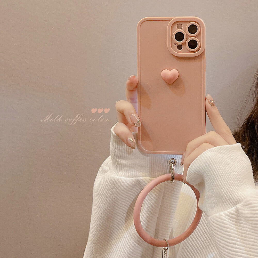 Pink Heart Simple iPhone Case