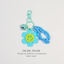 Load image into Gallery viewer, Rainbow Color Chain Sunflower Keychain

