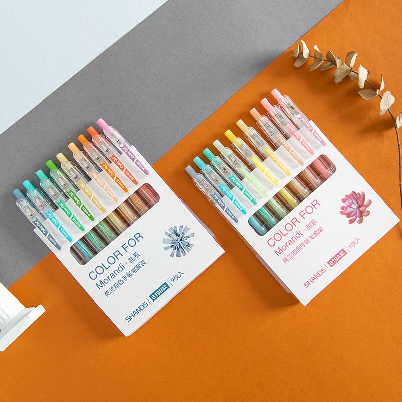 Morandi Colored Gel Pen,Pack of 9 – StationeryMore