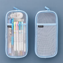 Load image into Gallery viewer, Simple Grid Mesh Pencil Case Pouch
