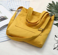 Load image into Gallery viewer, Simple Ulzzang Canvas Student Tote Bag
