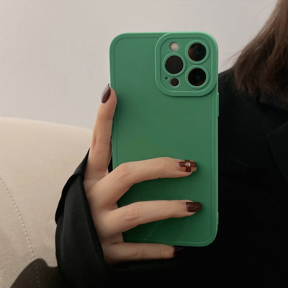 Solid Green Silicon Case For iPhone