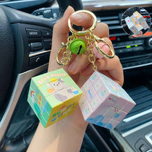 Load image into Gallery viewer, Space Theme Rubik&#39;s Cube Keychain
