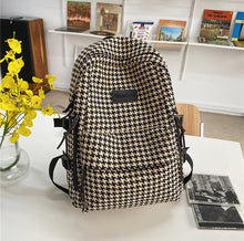 Load image into Gallery viewer, Stylish Houndstooth Backpack for College Students
