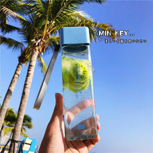 Load image into Gallery viewer, Transparent Portable Plastic Water Bottle - 480ml
