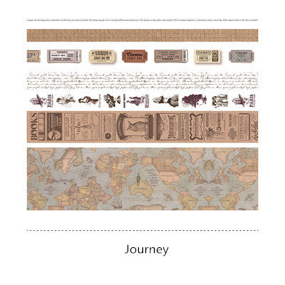 Vintage Times Journey Washi Tape Set - Stationery & More