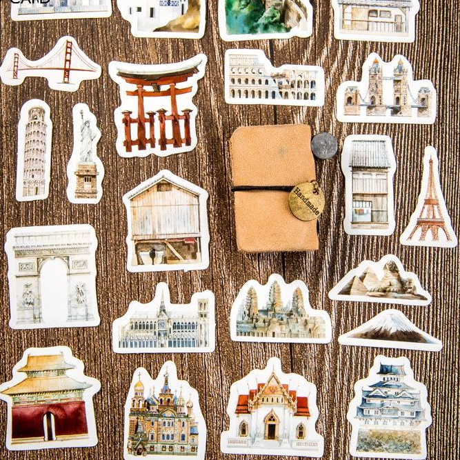 World Architecture Sticker, 2 Packs - Stationery & More