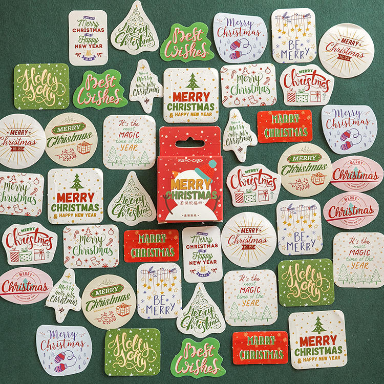 Merry Christmas Sticker, 2 Packs